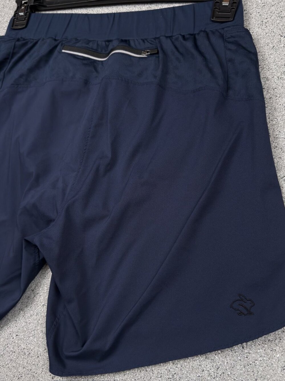 rabbit Men's Running Shorts M Trail Marathon Ultra Gym Brief Lined 7 Inch Navy